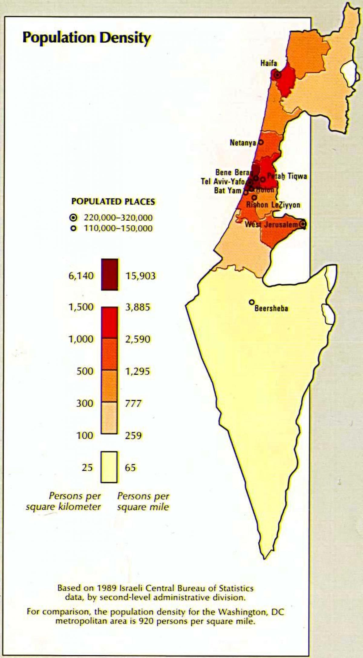 mapa izraelského obyvatelstva