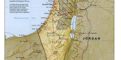 Mapa izraele geografie 