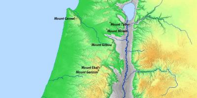 Mapa izraele hory