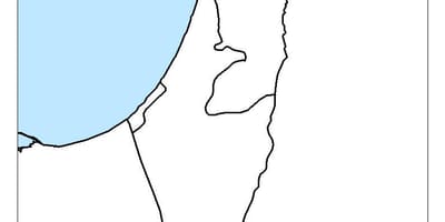Mapa izraele prázdné