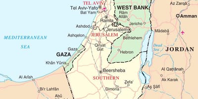 Mapa izraele turistické