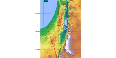 Mapa izraele nadmořská výška