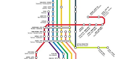 Mapa izraele vlak