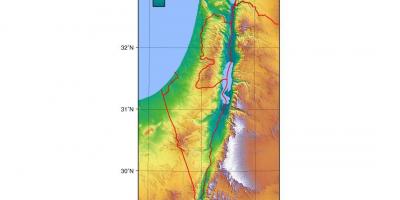 Mapa izraele nadmořská výška