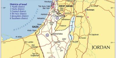 Izrael regionů mapě